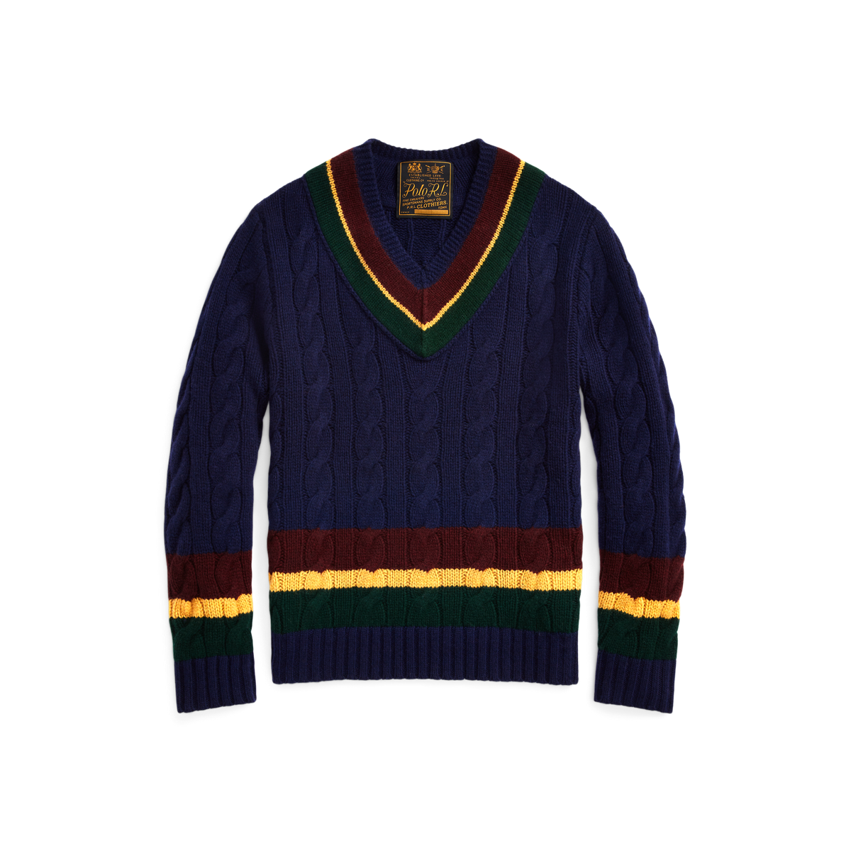 Cable-Knit Wool-Cashmere Cricket Sweater | Ralph Lauren