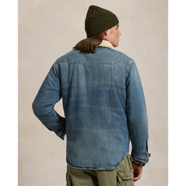 Ralph lauren fleece lined denim jacket hotsell