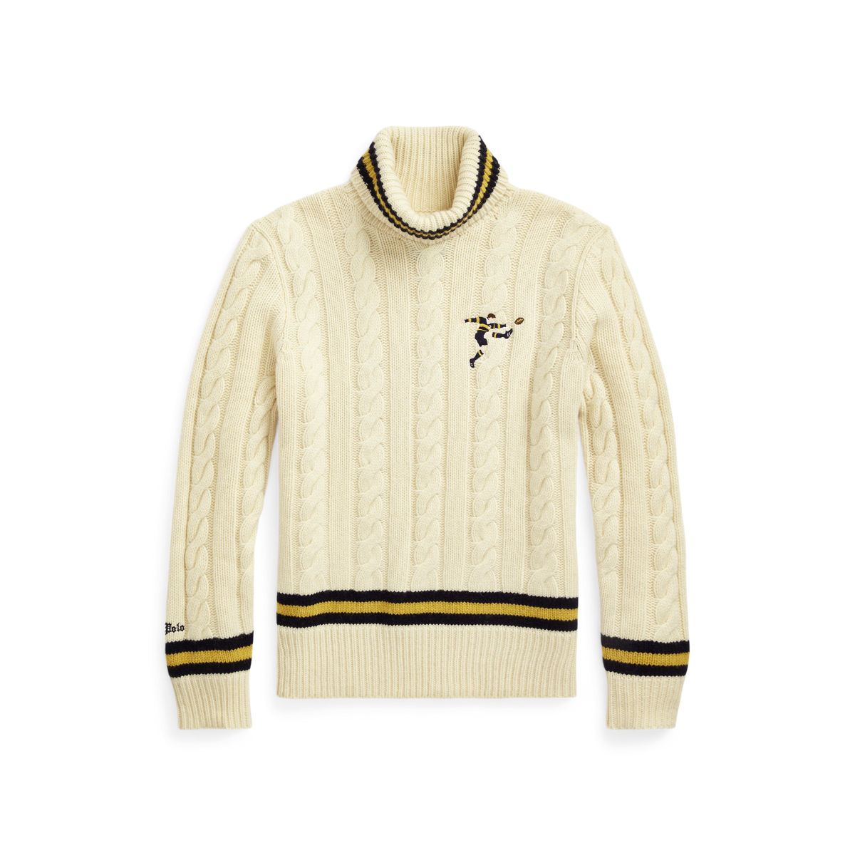 Cable Knit Wool Blend Turtleneck Sweater Ralph Lauren