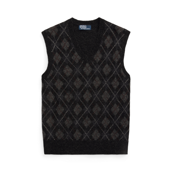 Black polo sweater vest sale