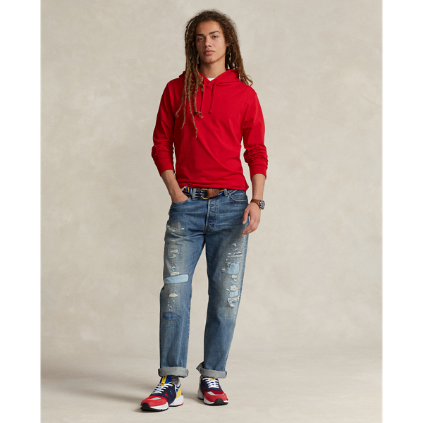 RL 2000 Red Big Pony Logo Jersey Hooded T-Shirt Polo Ralph Lauren 4