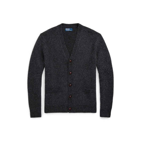 Suede-Patch Wool-Cashmere Cardigan Polo Ralph Lauren 1