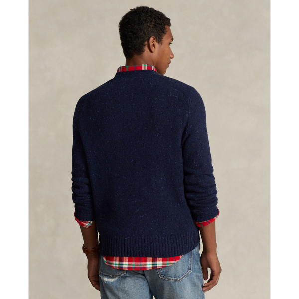 Ancient Navy Donegal Wool-Blend Saddle-Sleeve Sweater Polo Ralph Lauren 5