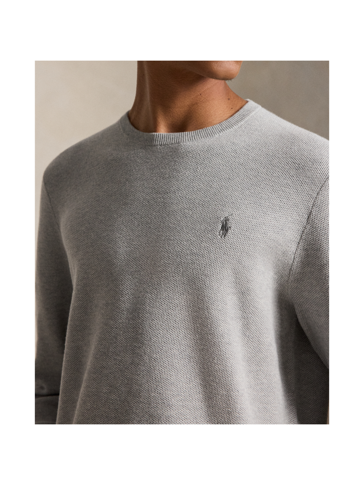 Мужские свитеры Ralph Lauren Mesh-Knit Cotton Crewneck Sweater — фото 3