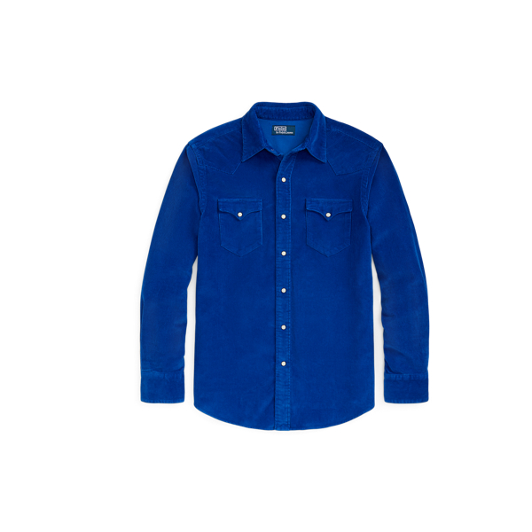 Chemise western classique velours c&ocirc;tel&eacute; Polo Ralph Lauren en 1
