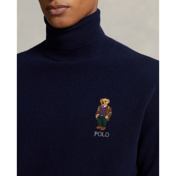 Pull &agrave; col roul&eacute; Polo Bear en laine Polo Ralph Lauren en Marine chasseur 6