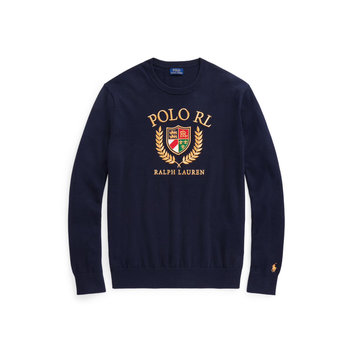 Logo Crest Cotton Sweater Ralph Lauren