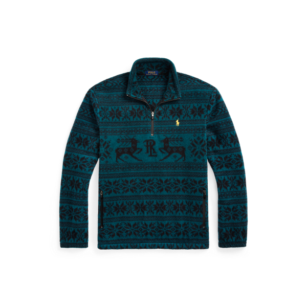 Fleece-Pullover im Fair-Isle-Stil Polo Ralph Lauren in Rentier/F.-Isle/J&auml;gergr&uuml;n 2