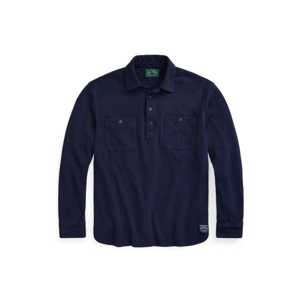 Cruise Navy Classic Fit Moleskin Popover Workshirt Polo Ralph Lauren 2