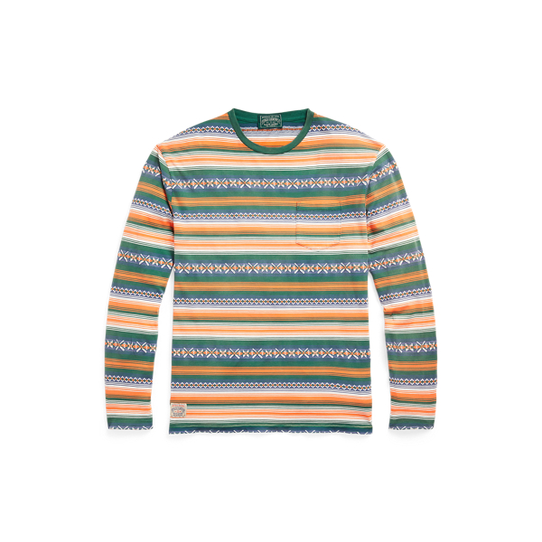 T-shirt ray&eacute; coupe classique en jacquard Polo Ralph Lauren en 1