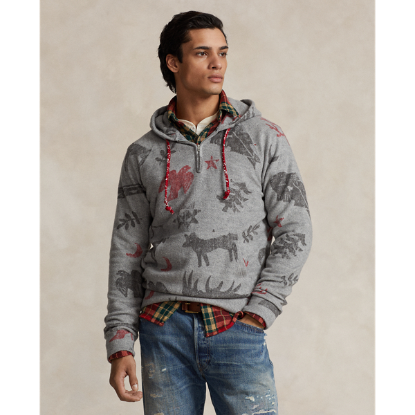 Graphic fleece hoodie deals