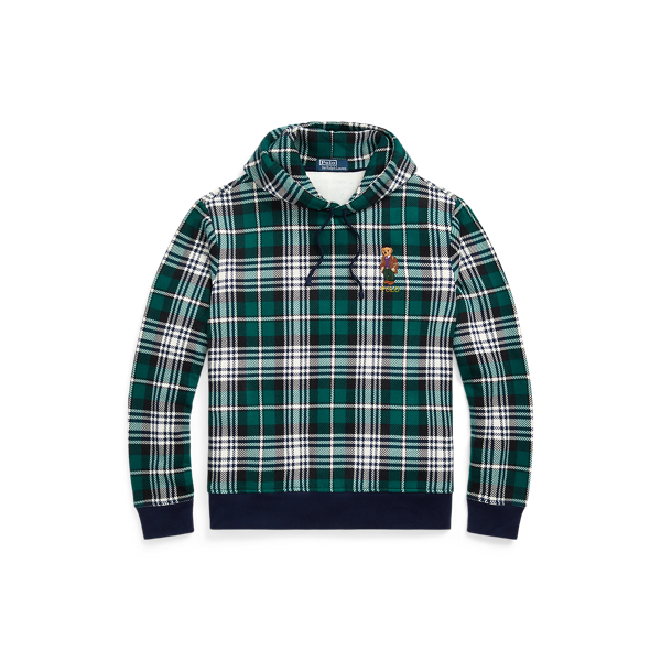 Polo Bear Plaid Fleece Hoodie Ralph Lauren
