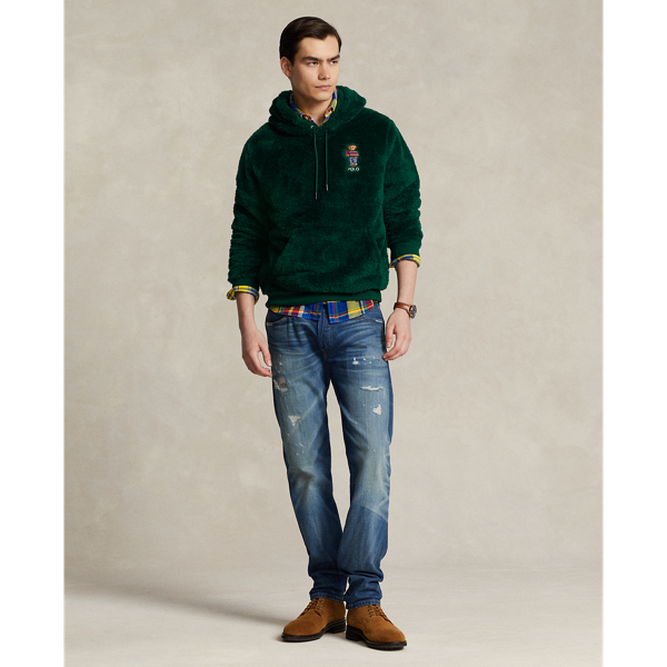 Fleece-Kapuzenpullover mit Polo Bear Polo Ralph Lauren in Achat-Moos 4