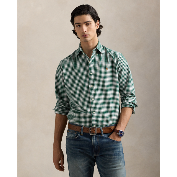 Pine/White Classic Fit Gingham Oxford Shirt Polo Ralph Lauren 1