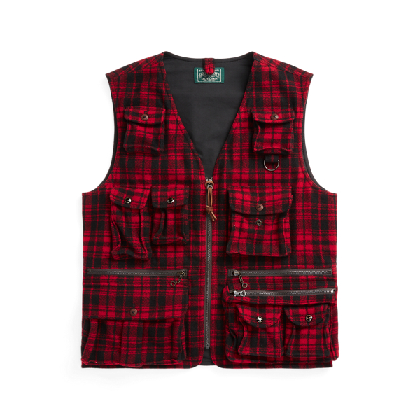 Plaid Wool-Blend Utility Gilet Polo Ralph Lauren 1