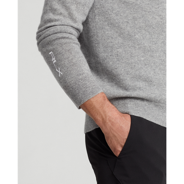 Steel Grey Heather Cashmere Hooded Sweater RLX 6