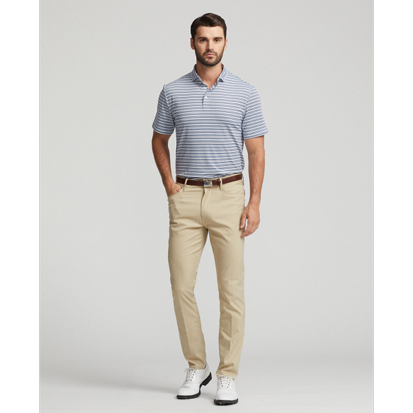 Vessel Blue Multi Classic Fit Stretch Jersey Polo Shirt RLX 4