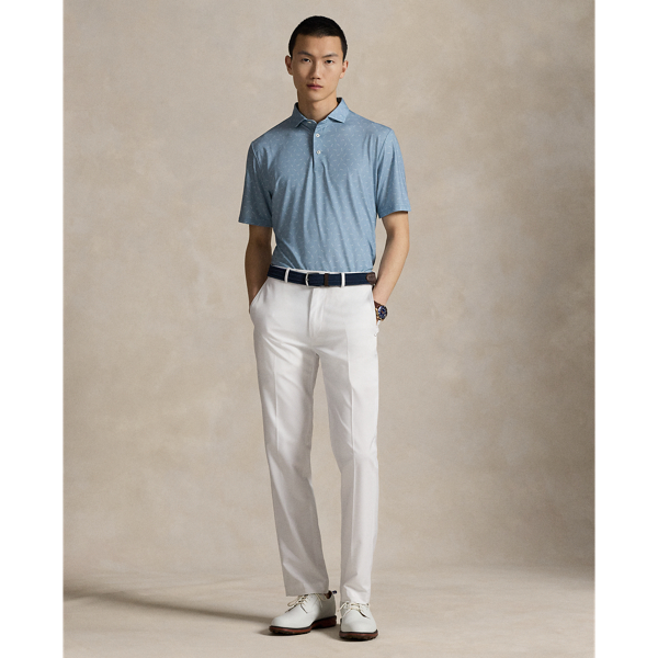 Vessel Blue Classic Fit Logo Performance Polo Shirt RLX 4