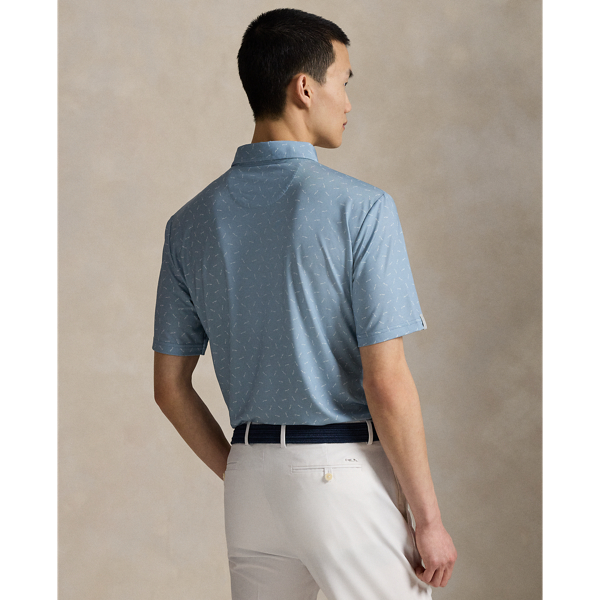 Vessel Blue Classic Fit Logo Performance Polo Shirt RLX 5