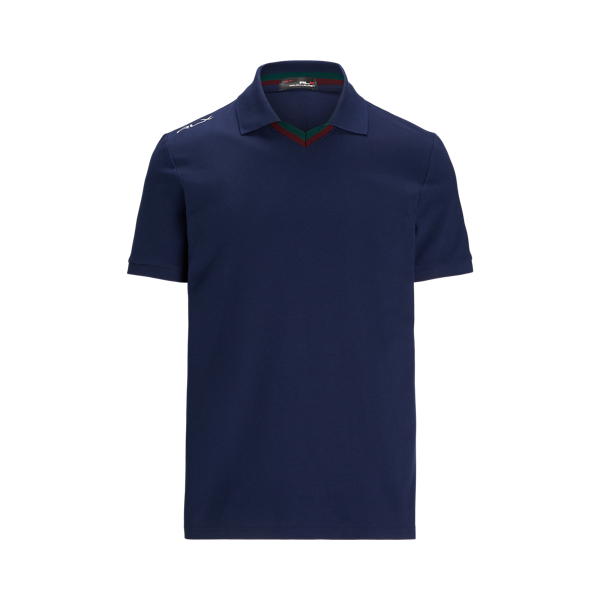Refined Navy/Harvard Wine Custom Slim Fit Stretch Mesh Polo Shirt RLX 2