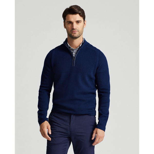 Refined Navy Wind-Blocking Performance Sweater RLX 1