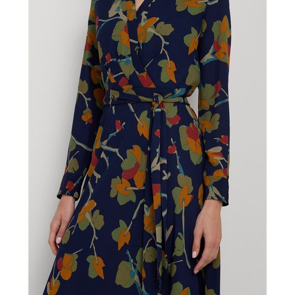 Shayna floral print wrap midi dress sales