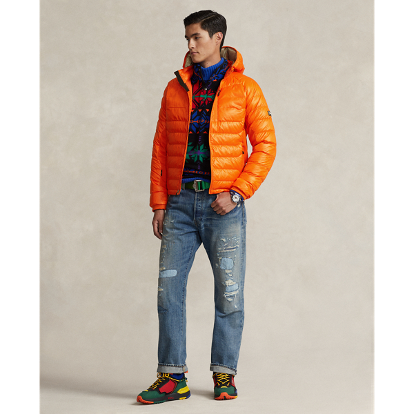 Doudoune hybride hydrofuge RLX en Orange navigation 4