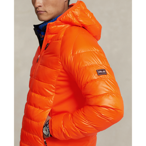 Doudoune hybride hydrofuge RLX en Orange navigation 6