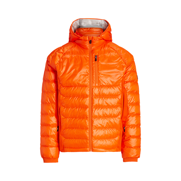 Doudoune hybride hydrofuge RLX en Orange navigation 2