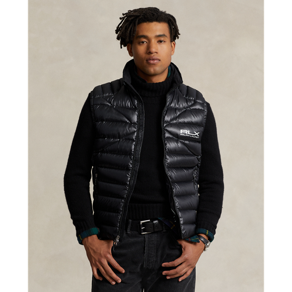 Polo Black Water-Repellent Down Vest RLX 1