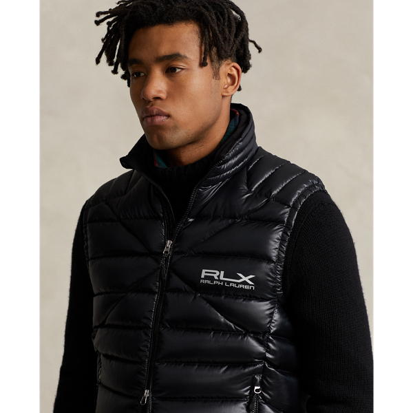 Polo Black Water-Repellent Down Vest RLX 6