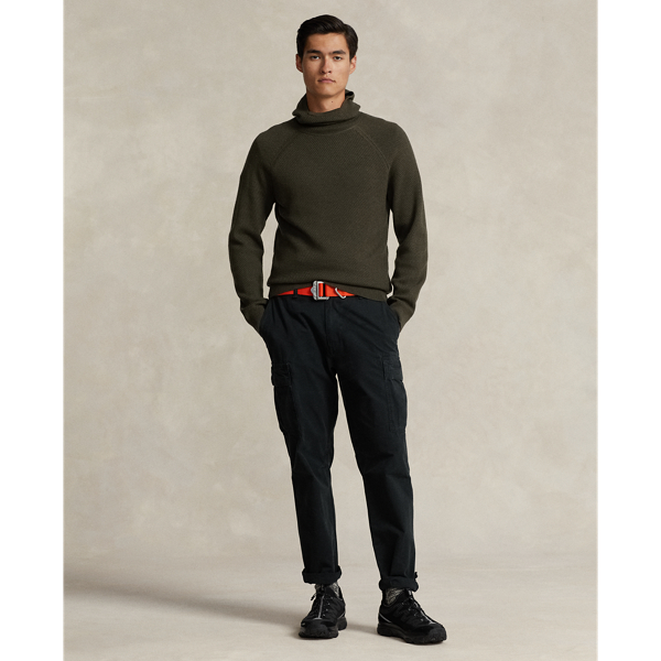 Waschbarer Kapuzenpullover aus Wolle RLX in Fossil-Gr&uuml;n 4