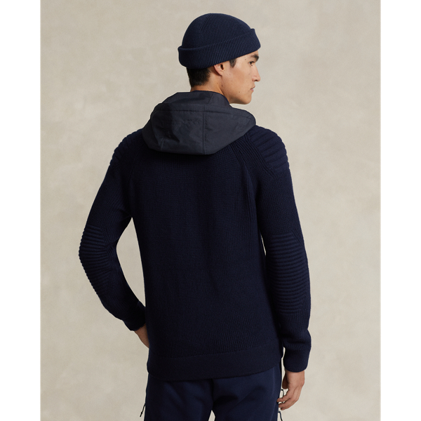Wool hooded jumper sales