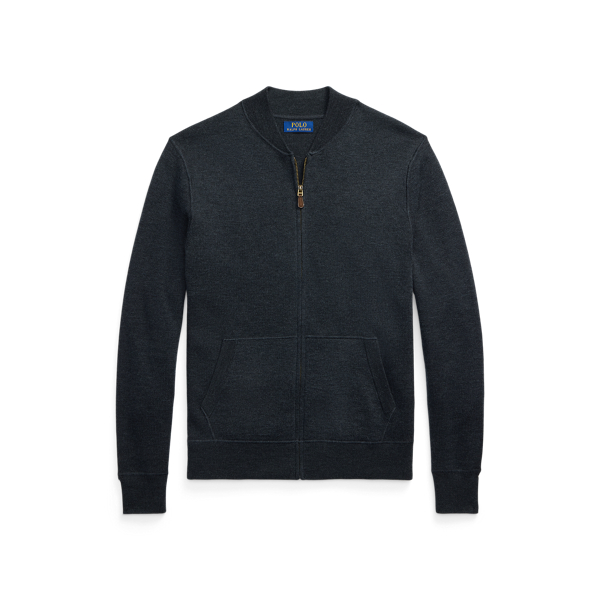 Pull enti&egrave;rement zipp&eacute; en laine lavable Polo Ralph Lauren en 1