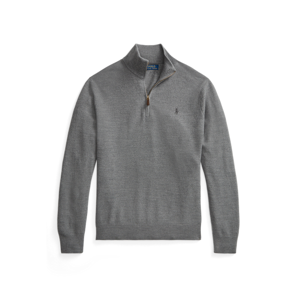 Washable Wool Quarter-Zip Jumper