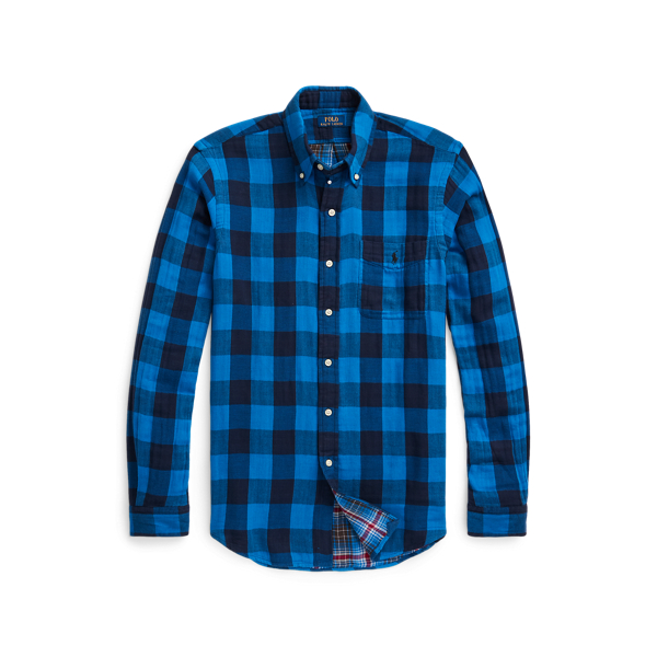 Ralph lauren blue check shirt deals