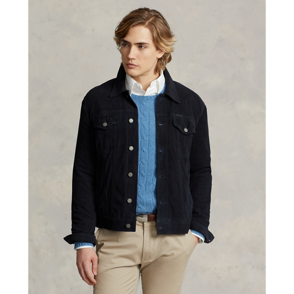 Truckerjacke aus Wildleder