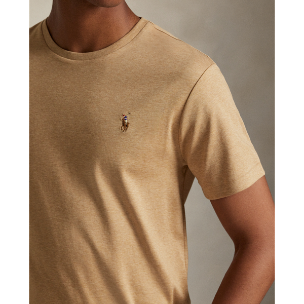 Weiches Custom-Slim-Fit T-Shirt Polo Ralph Lauren in Klassisch-Kamel meliert 6