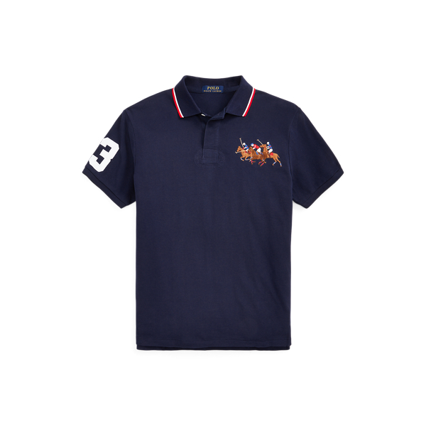 Custom Slim Fit Triple-Pony Polo Shirt Polo Ralph Lauren 1