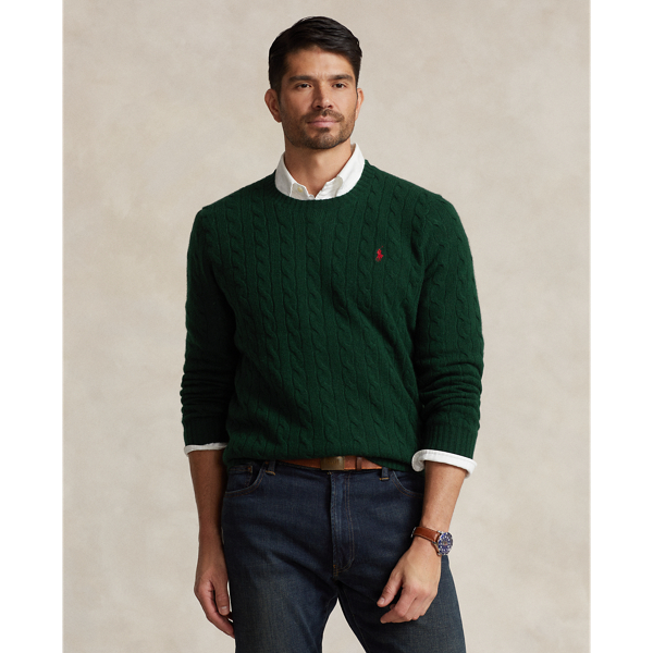 Woll-Kaschmir-Pullover mit Zopfmuster