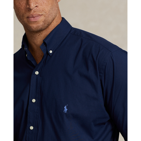 Bluse aus Stretchpopeline Big & Tall in Newport-Navy 6