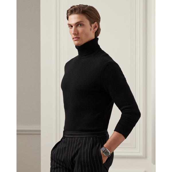 Mens black mock neck hotsell