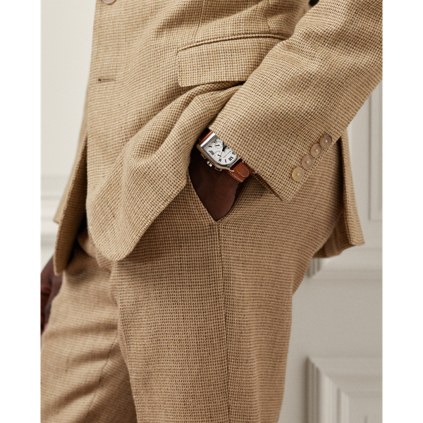 Brown/Tan Kent Hand-Tailored Tick-Weave Jacket Purple Label 7
