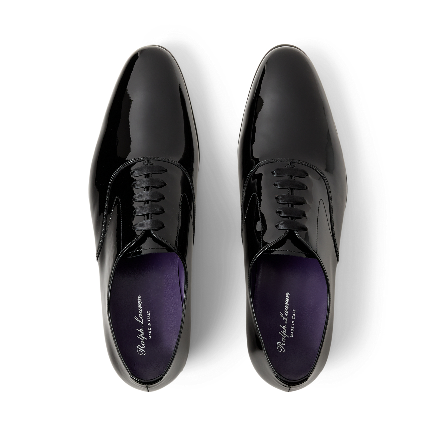 Мужская обувь Ralph Lauren Paget Patent Calfskin Shoe, цвет: Чёрный — фото 3