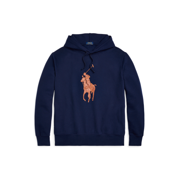 The RL Fleece Leather-Big Pony Hoodie | Ralph Lauren® Australia