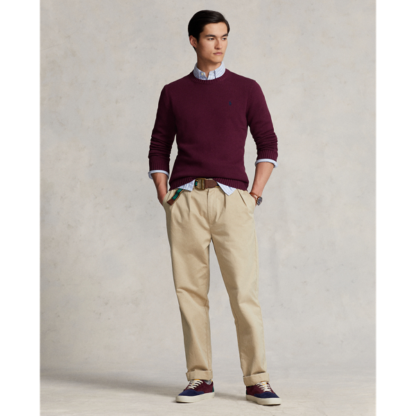 【関税&送料込】Polo Ralph Lauren Desert Coloured Cotton Swe Polo Ralph Lauren Logo Cotton V-Neck Sweater | Saks Fifth Avenue