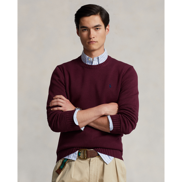 Harvard Wine Cotton Crewneck Sweater Polo Ralph Lauren 1