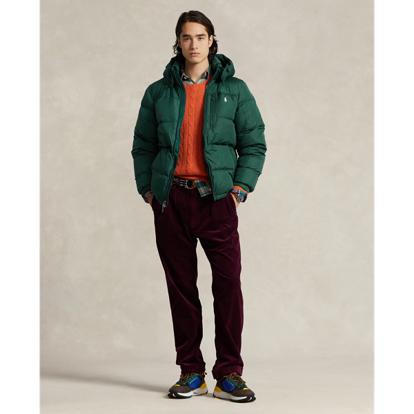 College Green W/Cream Pp Water-Repellent Down Jacket Polo Ralph Lauren 4