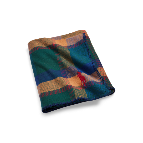 Ralph lauren plaid blanket sale