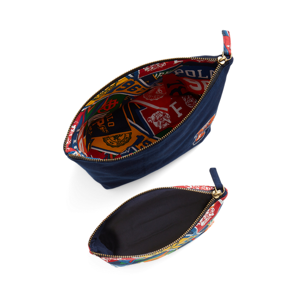 Navy Multi Andover Graphic Pouch Set Polo Ralph Lauren Home 2